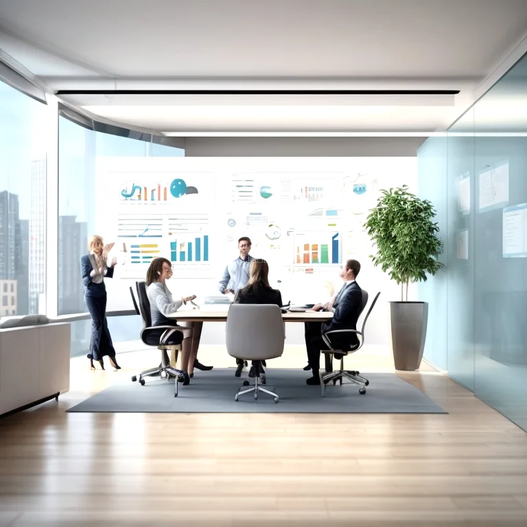 Executives mapping strategic vision in workshop